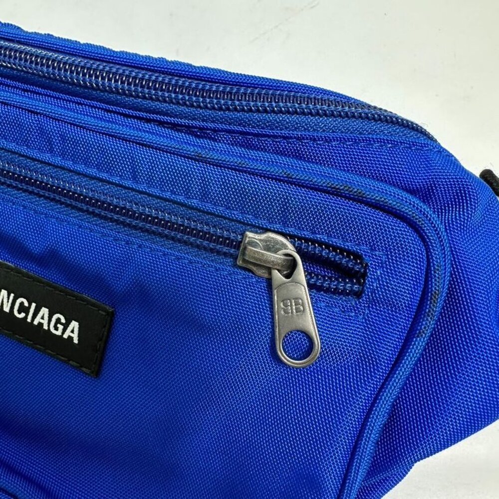 Balenciaga Body Bag Logo Explorer Nylon Blue - Picture 6 of 9